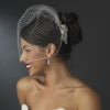 Rose Gold Clear Rhinestone & Crystal Flower Bridal Wedding Hair Comb 8111