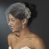 Sparkling Silver Clear Rhinestone & Swarovski Crystal Flower Bridal Wedding Hair Comb 8359
