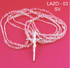 Crystal Lazo 3 with Silver Cross
