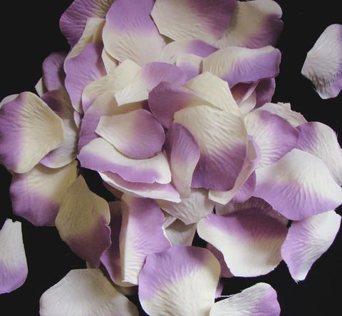 100 Ivory Lavender Artificial Bridal Wedding & Formal Silk Rose Petals