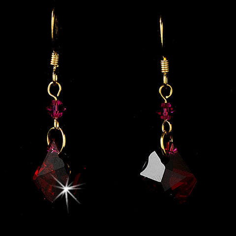 * Earring 8124 Gold Red