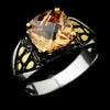 Beautiful Designer Inspired Silver CZ Bridal Wedding Ring 4115
