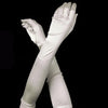 Light Ivory Elbow Formal Bridal Wedding Satin Gloves
