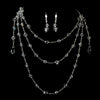 * Bridal Wedding Necklace Earring Set 7171 Silver AB