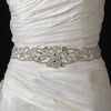 Rhinestone & Glass Bead Swirl Bridal Wedding Belt 292